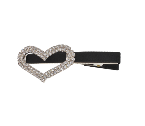 Faux Crystals Heart Hair Clip