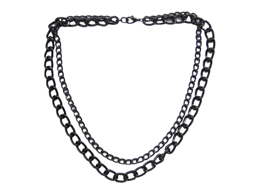 Black Double Chains Necklace