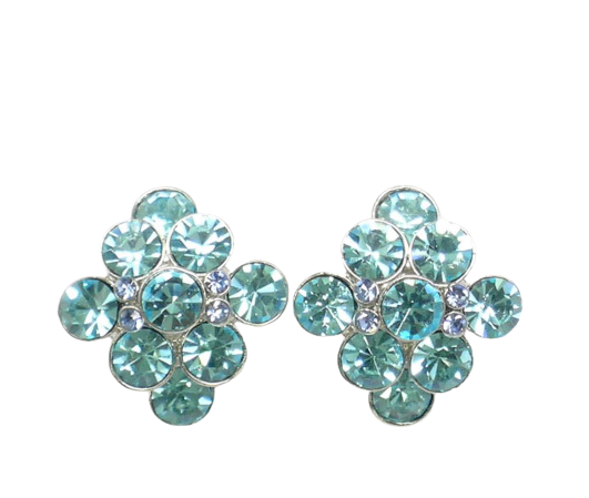 Crystal Flower Stud Earrings