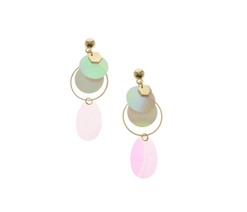 Pastel Plastic Drop Earring